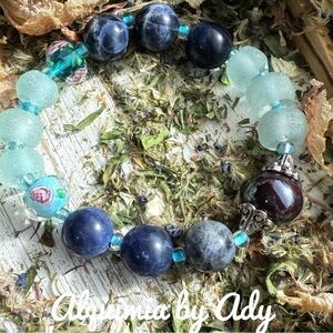 Huge lapis statement bracelet